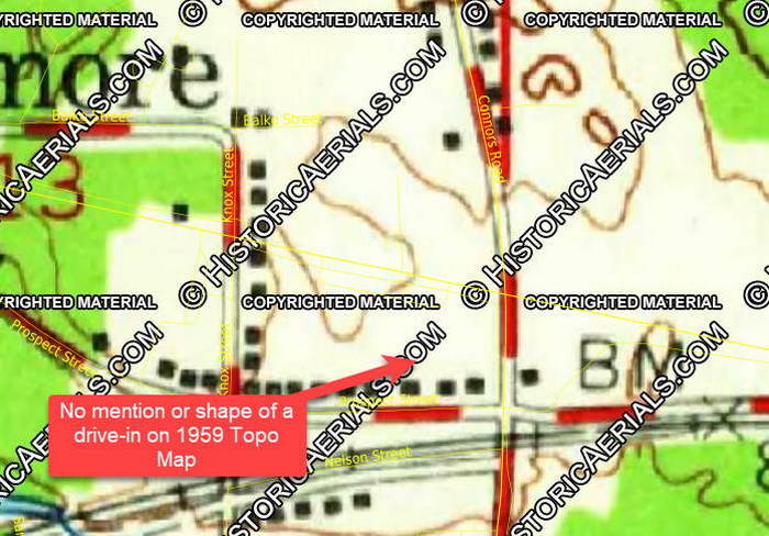 Superior Drive-In Theatre - 1959 Topo Map - No Mention Of Di (newer photo)